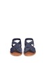 Front View - Click To Enlarge - 10 CROSBY DEREK LAM - 'Pell' twist denim effect suede slingback sandals
