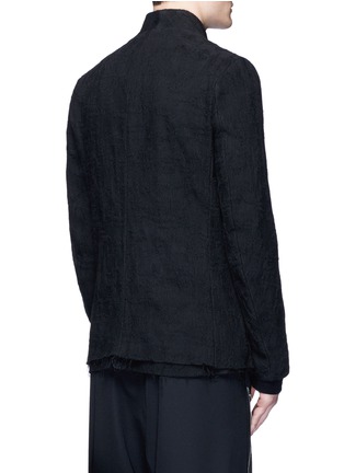 Back View - Click To Enlarge - SONG FOR THE MUTE - Raw edge soft jacquard jacket