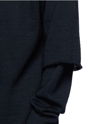 Detail View - Click To Enlarge - SONG FOR THE MUTE - Double layer long sleeve wool hoodie