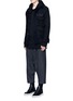 Figure View - Click To Enlarge - SONG FOR THE MUTE - Double layer long sleeve wool hoodie