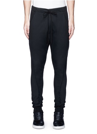 Main View - Click To Enlarge - SONG FOR THE MUTE - Slim fit raw seam neoprene track pants
