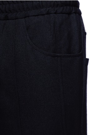 Detail View - Click To Enlarge - SONG FOR THE MUTE - Rib cuff wool gabardine track pants