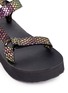Detail View - Click To Enlarge - TEVA - 'Flatform Universal Iridescent' snakeskin embossed leather sandals
