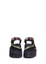 Front View - Click To Enlarge - TEVA - 'Flatform Universal Iridescent' snakeskin embossed leather sandals