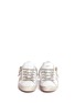 Front View - Click To Enlarge - GOLDEN GOOSE - 'Superstar' limited edition metallic crystal distressed leather sneakers