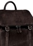Detail View - Click To Enlarge - GIORGIO ARMANI BAGS - Leather back suede backpack