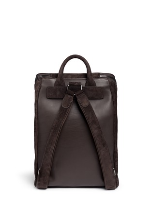 Back View - Click To Enlarge - GIORGIO ARMANI BAGS - Leather back suede backpack