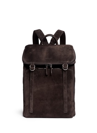 Main View - Click To Enlarge - GIORGIO ARMANI BAGS - Leather back suede backpack