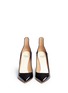 Front View - Click To Enlarge - FRANCESCO RUSSO - Arched collar patent leather pumps