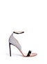 Main View - Click To Enlarge - FRANCESCO RUSSO - Patent trim snakeskin leather sandals