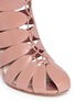 Detail View - Click To Enlarge - FRANCESCO RUSSO - Caged kid leather sandal booties