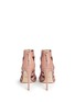 Back View - Click To Enlarge - FRANCESCO RUSSO - Caged kid leather sandal booties