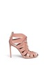 Main View - Click To Enlarge - FRANCESCO RUSSO - Caged kid leather sandal booties