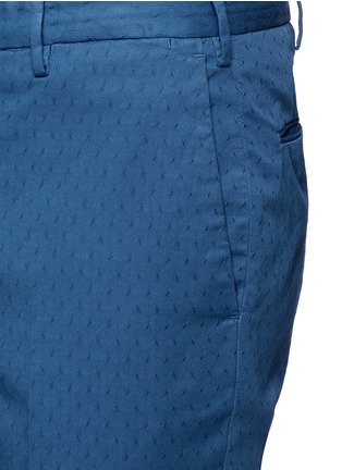 Detail View - Click To Enlarge - INCOTEX - Slim fit cotton jacquard pants