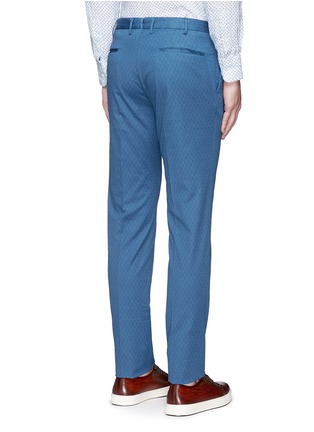Back View - Click To Enlarge - INCOTEX - Slim fit cotton jacquard pants
