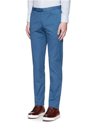 Front View - Click To Enlarge - INCOTEX - Slim fit cotton jacquard pants