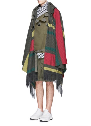 Figure View - Click To Enlarge - SACAI - Gingham check hidden scarf