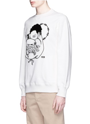 Front View - Click To Enlarge - SACAI - 'Paradise Garage' embroidery French terry sweatshirt