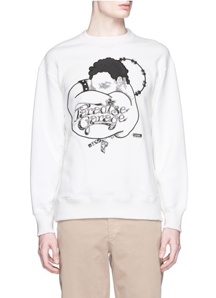 Main View - Click To Enlarge - SACAI - 'Paradise Garage' embroidery French terry sweatshirt