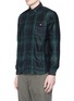 Front View - Click To Enlarge - SACAI - Buffalo check extended underlay shirt