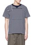 Main View - Click To Enlarge - SACAI - Patchwork stripe T-shirt