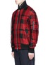 Front View - Click To Enlarge - SACAI - Buffalo check extended underlay bomber jacket