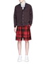 Figure View - Click To Enlarge - SACAI - Pleated buffalo check shorts
