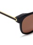Detail View - Click To Enlarge - THIERRY LASRY - 'Authority' metal temple marbled corner acetate sunglasses