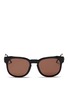 Main View - Click To Enlarge - THIERRY LASRY - 'Authority' metal temple marbled corner acetate sunglasses
