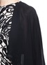 Detail View - Click To Enlarge - GIAMBA - Flower embroidery cape back dress