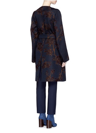 Back View - Click To Enlarge - DRIES VAN NOTEN - 'Richmond' floral jacquard patch pocket coat