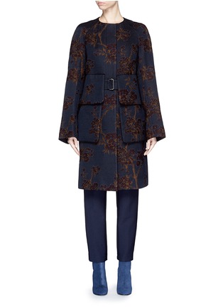 Main View - Click To Enlarge - DRIES VAN NOTEN - 'Richmond' floral jacquard patch pocket coat