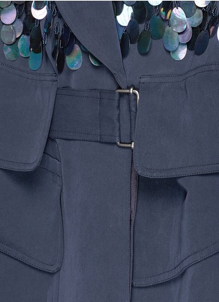 Detail View - Click To Enlarge - DRIES VAN NOTEN - 'Rome' beaded paillette washed cotton coat