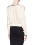 Back View - Click To Enlarge - THEORY - 'Delpy S' contrast knit silk georgette top