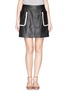 Main View - Click To Enlarge - THEORY - 'Strailia' contrast binding leather skirt