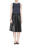 Figure View - Click To Enlarge - THEORY - 'Zeyn Ls' pleat leather skirt
