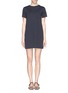 Main View - Click To Enlarge - THEORY - 'Morbin' contrast front combo T-shirt dress