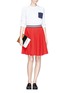 Figure View - Click To Enlarge - THEORY - 'Zeya' plissé pleat skirt