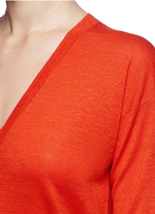 Detail View - Click To Enlarge - THEORY - Trulinda' V-neck mélange sweater