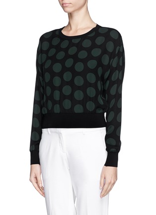 Front View - Click To Enlarge - THEORY - Delpy' polka dot silk top