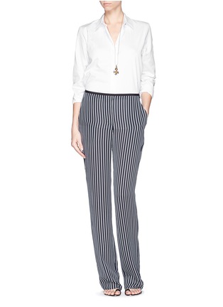 Figure View - Click To Enlarge - THEORY - 'Pajeema' pinstripe wide leg pants