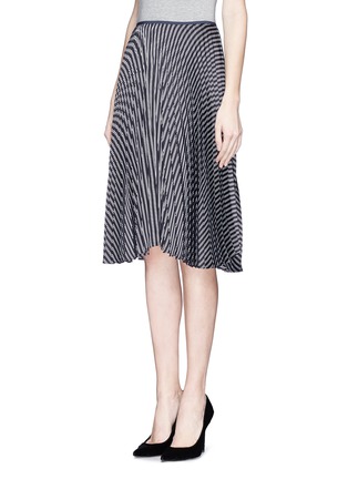 Front View - Click To Enlarge - THEORY - 'Zeyn' stripe pleat skirt