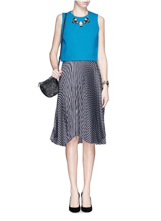 Figure View - Click To Enlarge - THEORY - 'Zeyn' stripe pleat skirt