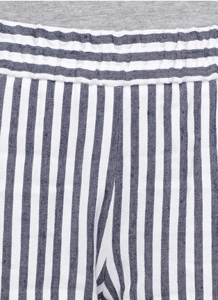 Detail View - Click To Enlarge - THEORY - 'Korita' stripe cotton-linen pants