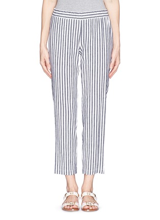 Main View - Click To Enlarge - THEORY - 'Korita' stripe cotton-linen pants