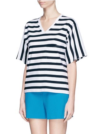 Front View - Click To Enlarge - THEORY - 'Creja' stripe jersey T-shirt