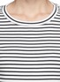 Detail View - Click To Enlarge - THEORY - 'Cropped Crew' stripe cotton T-shirt