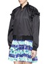 Front View - Click To Enlarge - KENZO - Logo appliqué back coated cotton bomber jacket