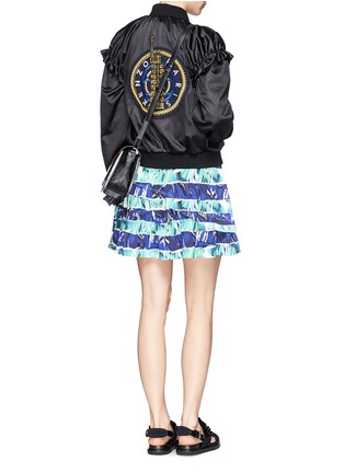 Figure View - Click To Enlarge - KENZO - Logo appliqué back coated cotton bomber jacket