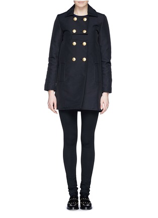 Main View - Click To Enlarge - KENZO - Double breasted coated twill coat